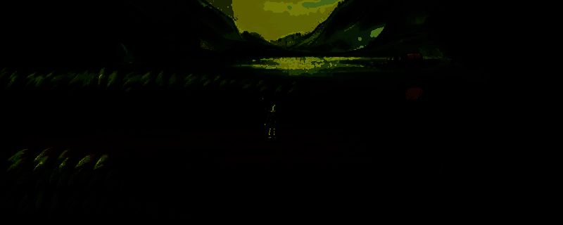 游戏中展示一位古风装扮的女性角色，在月下翩然起舞，背景是梦幻般的山水画卷