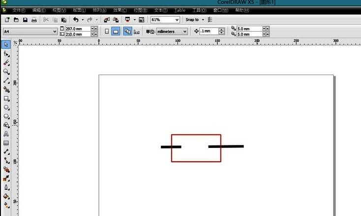 完成编辑的线条呈现清晰的断点，整体效果简洁明了