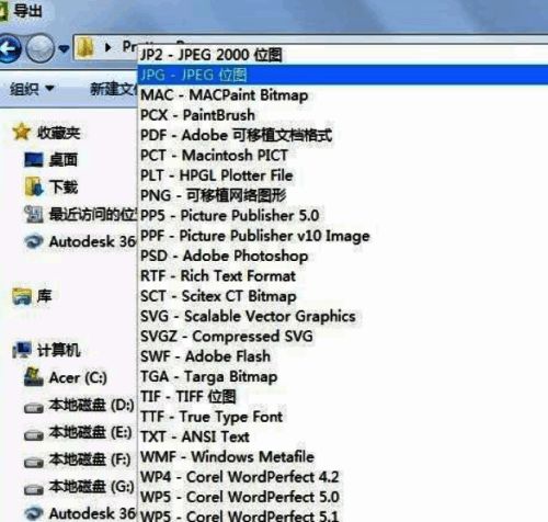 导出格式设置窗口界面展示