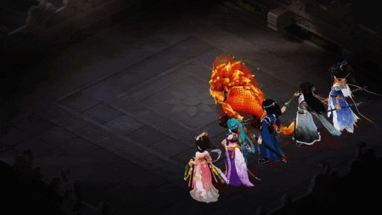 星阵特效展示，战斗中队伍释放星阵技能，星光四溢，场面震撼