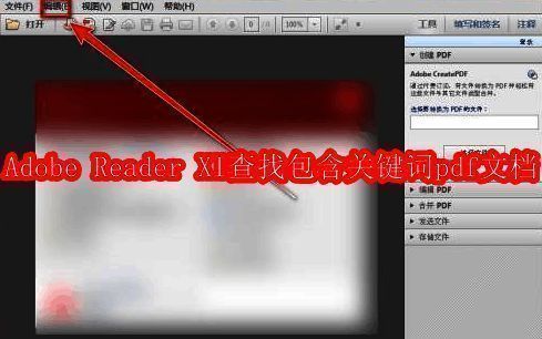 Adobe Reader XI界面展示编辑菜单