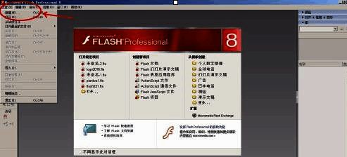 新建Flash文档后的空白工作界面