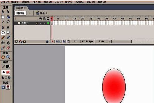 使用椭圆工具在工作区绘制基础形状