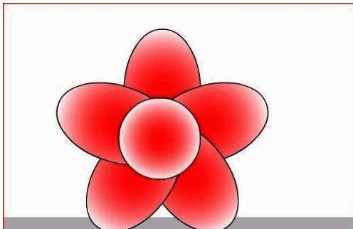 绘制花蕊并调整至花朵中心位置