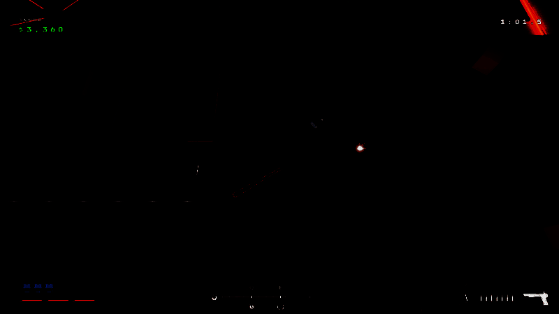 游戏内战斗场景，角色正在躲避敌方火力攻击