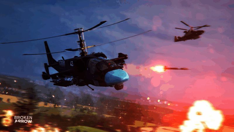 《断箭》游戏画面，坦克与士兵协同作战