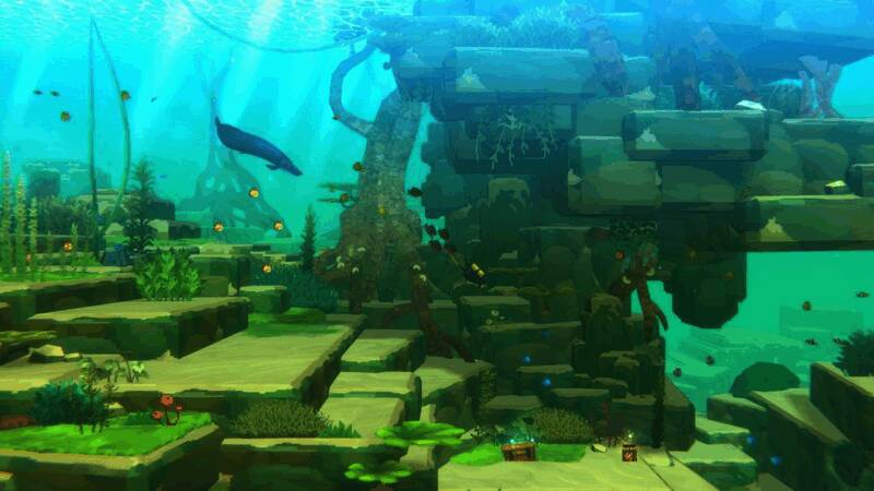 《In the Jungle》DLC实机截图，呈现茂密森林与湖泊探险场景