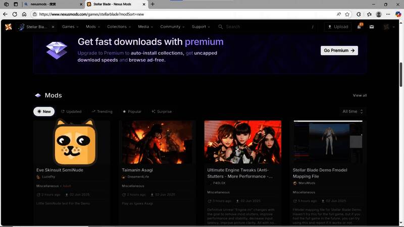 角色定制界面预览，展示了MOD带来的视觉变化
