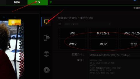 导出设置界面，展示多种格式选项及自定义配置面板