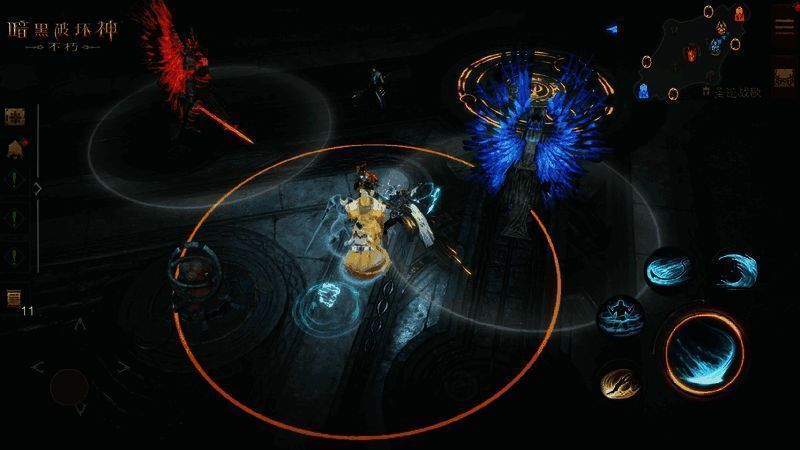 《暗黑破坏神：不朽》战场中央远古守卫登场，释放强大能量特效