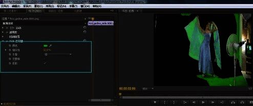 RGB差异键参数调整后的预览效果图