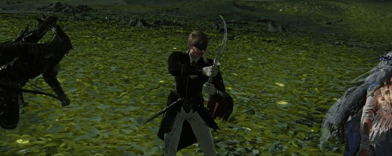 艾尔登法环黑夜君临游戏画面，展示女爵角色手持武器施放技能的瞬间