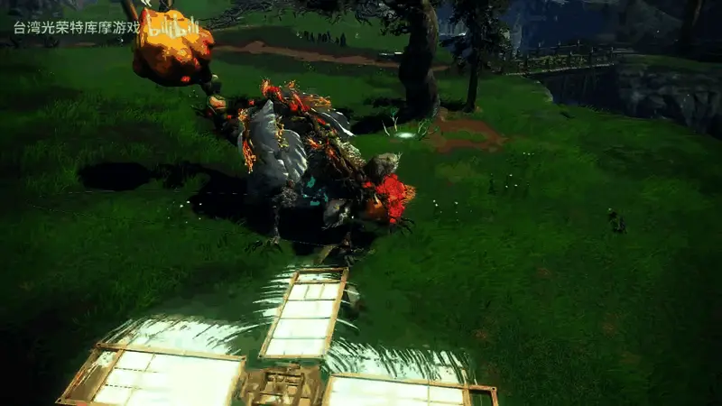 飞燕刀技能释放瞬间，刀锋带出炫目光效