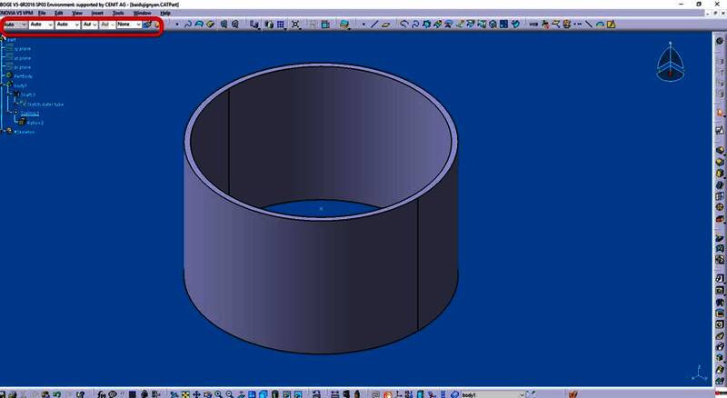 模型树中选中Body组件并高亮显示