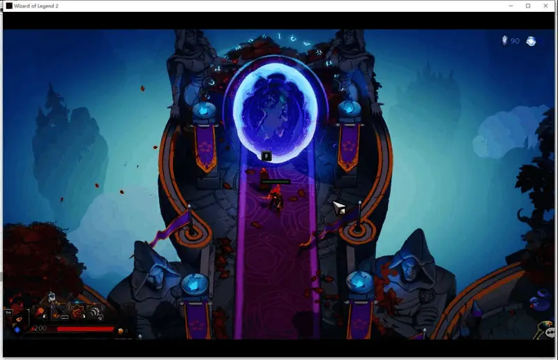 最终Boss战画面，团队配合释放技能特效炸裂