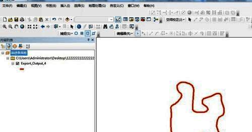 ARCGIS界面中加载线数据示意图，突出显示图层添加按钮
