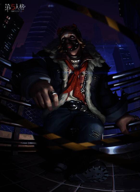 小丑-OPH.JOKER身穿白T配红格衬衫，外搭毛绒牛仔夹克，展现街头朋克风格