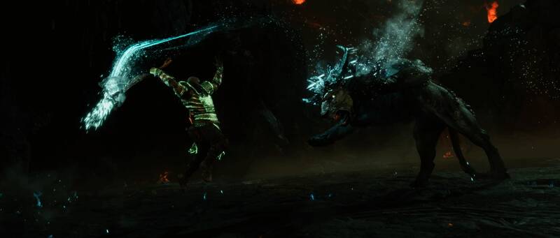 战神游戏画面使用前的普通体积雾效果