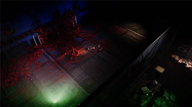 游戏场景截图，展示复古风格下的诡异农庄与黑暗森林