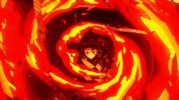 游戏主界面展示主角灶门炭治郎挥舞日轮刀的英姿