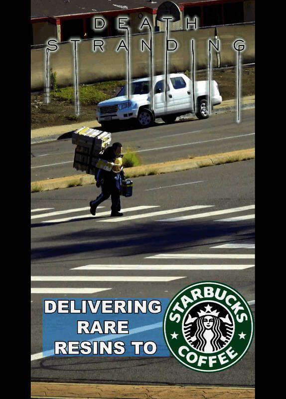 真人扮演者身着厚重配送服，在街头艰难行走