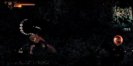 派生技动画，绯流琥左臂装置连续轰炸地面