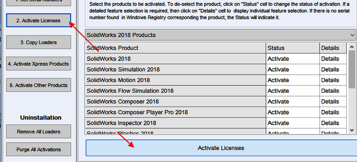 激活界面中的第二个功能按钮选项