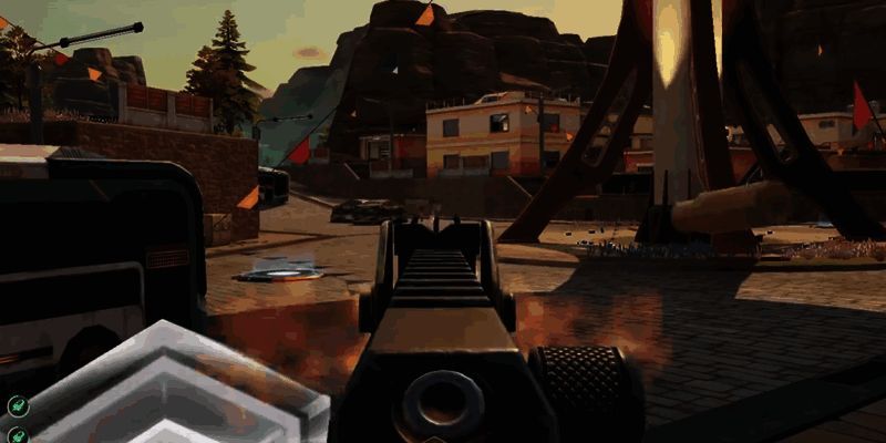 队伍分工示意画面，一名玩家占据高地侦察敌情