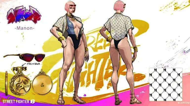 曼侬泳装造型展示，还原特辑画风