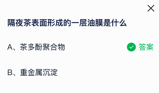 隔夜茶表面油膜特写图，清晰展示薄膜结构与颜色变化
