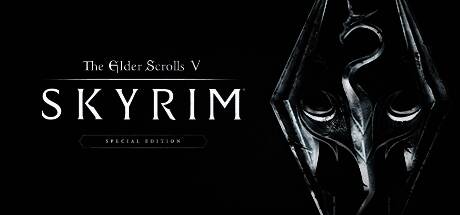 《上古卷轴5：天际特别版》游戏画面，龙裔释放龙吼震碎岩石，天空呈现绚丽极光效果