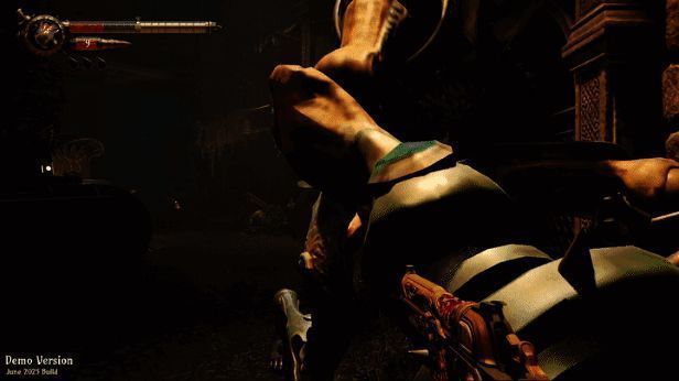 神秘巨大雕像矗立于废墟之中，散发令人窒息的压迫感