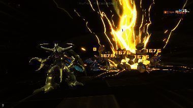 两位数码宝贝发动联合奥义，造成大规模爆炸特效