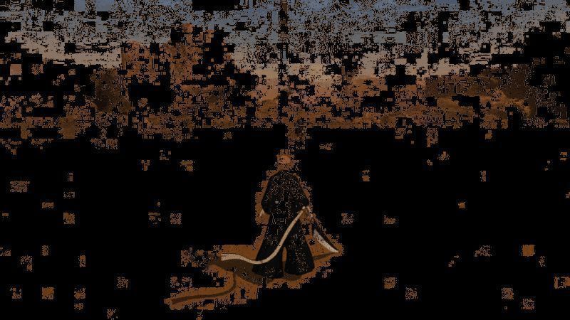 黑崎一护释放月牙天冲的动态画面，刀光划破长空