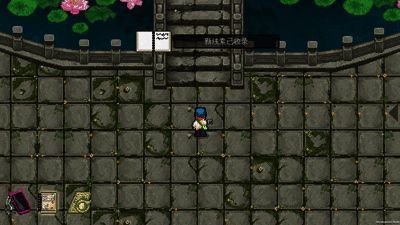 主角手持铜镜碎片，站在光影交错的空间中，背景是破碎的古代建筑