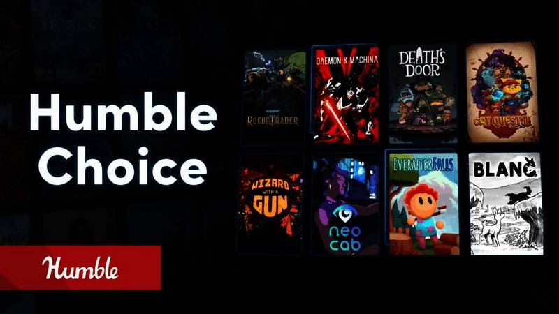 Humble商店七月Choice会员免费游戏列表封面拼图，多种类型作品齐聚一堂