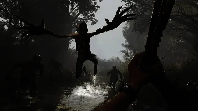 《消逝的光芒：困兽》游戏场景截图，主角身着战术装备穿梭于废墟之间