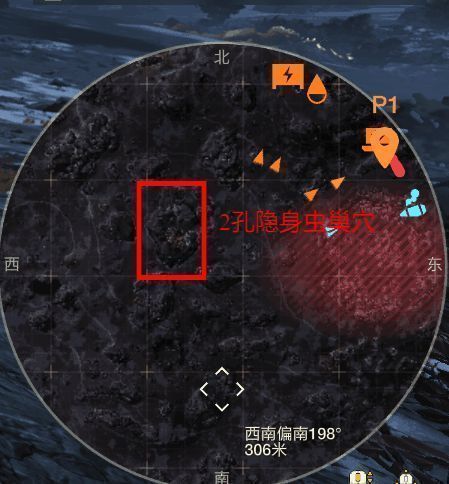 隐身虫巢穴地形细节展示，周围布满草丛与障碍物