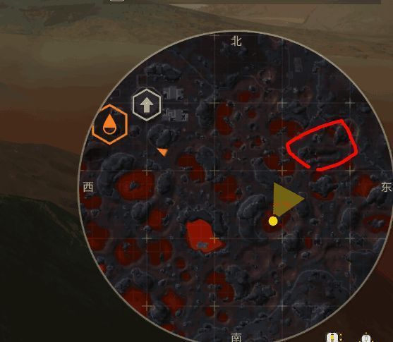 飞鹰坠落轨迹上的兴趣点实景截图，标注补给位置