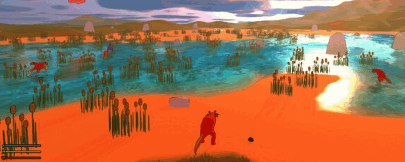 《适应进化》游戏内界面展示，显示了科技感十足的策略模拟场景