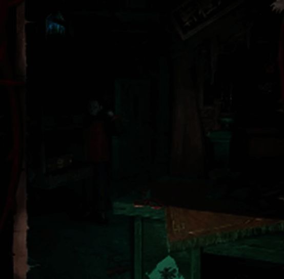 游戏角色聂琪与宁子服互动画面，背景为神秘祭祀场景