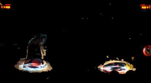 蝎与迪达拉并肩而立，神情各异，背后是各自的战斗风格象征