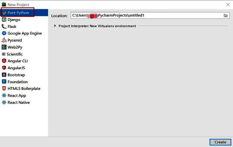 PyCharm项目创建完成后的初始界面展示