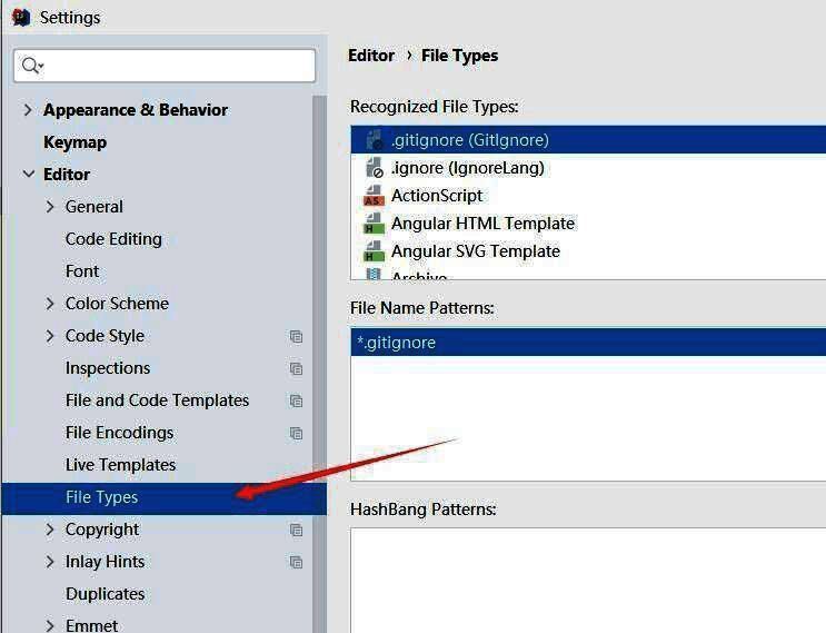 Ignore files and folders输入框示意图，显示node_modules;内容