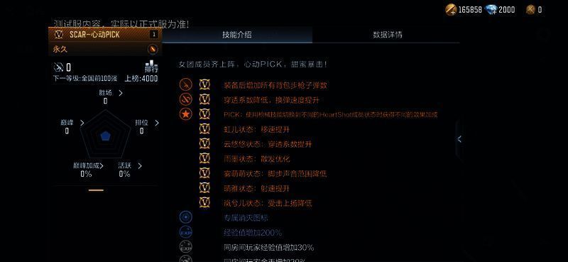 武器切换状态示意图，不同成员形象与属性加成界面展示