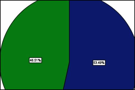 最终效果：SPSS饼图显示具体百分比数值