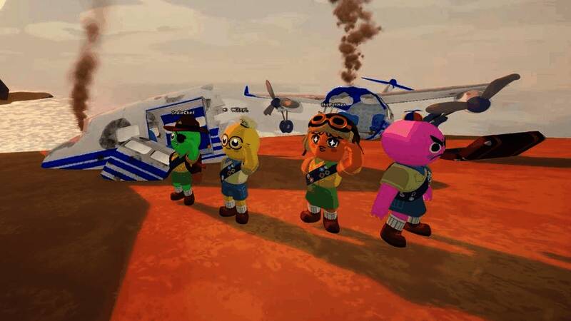 《PEAK》游戏实机画面，展示角色攀爬陡峭岩石的动作细节，背景为壮丽山景