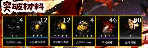 游戏内物品收集界面，展示了各类声核与道具的详细信息