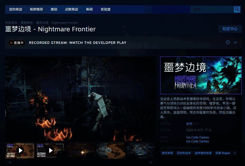 游戏内实机画面，黑暗森林环境下的紧张探索场景