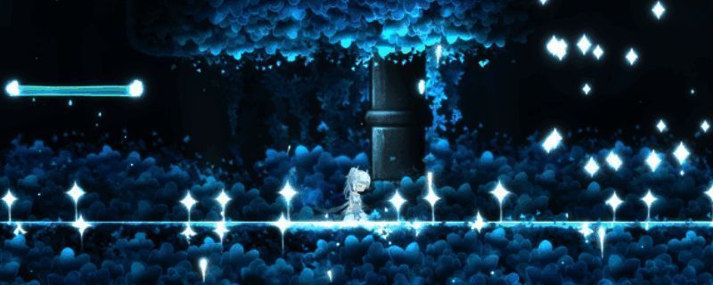 游戏主视觉图，少女‘露’站在废墟之上，远方是翻滚的黑雾